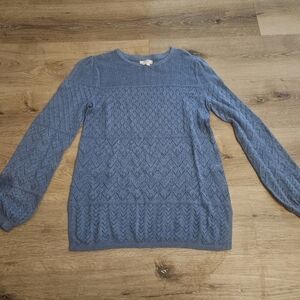 🌿"Fat Face" Textured Gray Knit Top